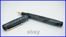 Gorgeous Rare Swan Sm205/83, Blue Snakeskin, Semi Flex, 14k Medium Nib