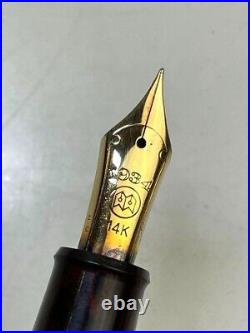 HAKASE Handmade Fountain Pen 14K Hard Medium Nib Japan Tottori RARE