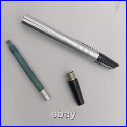 HALLO Metal Retractable Fountain Pen 14K EF Nib ITALY Vintage 60-70s Very Rare