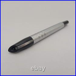 HALLO Metal Retractable Fountain Pen 14K EF Nib ITALY Vintage 60-70s Very Rare