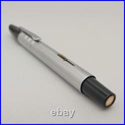 HALLO Metal Retractable Fountain Pen 14K EF Nib ITALY Vintage 60-70s Very Rare