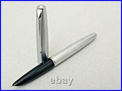 HERO 100 Steel Fountain Pen 14k EF Nib Extremely Rare Vintage Excellent