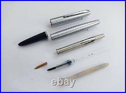 HERO 100 Steel Fountain Pen 14k EF Nib Extremely Rare Vintage Excellent