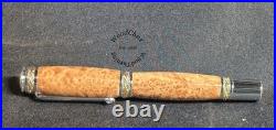 Handmade Exotic Extremely Rare Black Ash Burl Wood Rollerball Fountain Pen 1614a