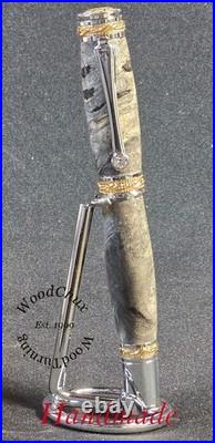 Handmade Exotic Extremely Rare Buckeye Burl Wood Rollerball Fountain Pen 1615a