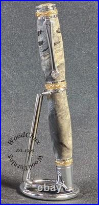 Handmade Exotic Extremely Rare Buckeye Burl Wood Rollerball Fountain Pen 1615a