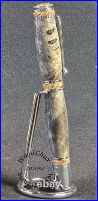 Handmade Exotic Extremely Rare Buckeye Burl Wood Rollerball Fountain Pen 1615a
