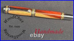 Handmade Exotic Extremely Rare Cocobolo Wood Rollerball Or Fountain Pen 1611a