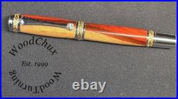Handmade Exotic Extremely Rare Cocobolo Wood Rollerball Or Fountain Pen 1611a