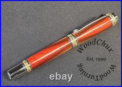 Handmade Exotic Extremely Rare Cocobolo Wood Rollerball Or Fountain Pen 1611a