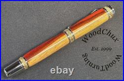 Handmade Exotic Extremely Rare Cocobolo Wood Rollerball Or Fountain Pen 1611a
