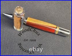 Handmade Exotic Extremely Rare Cocobolo Wood Rollerball Or Fountain Pen 1611a