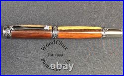 Handmade Exotic Extremely Rare Cocobolo Wood Rollerball Or Fountain Pen 1612