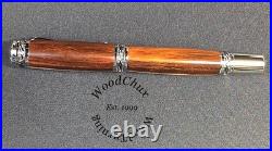 Handmade Exotic Extremely Rare Cocobolo Wood Rollerball Or Fountain Pen 1612