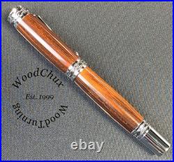 Handmade Exotic Extremely Rare Cocobolo Wood Rollerball Or Fountain Pen 1612
