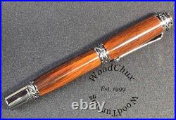 Handmade Exotic Extremely Rare Cocobolo Wood Rollerball Or Fountain Pen 1612