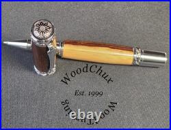 Handmade Exotic Extremely Rare Cocobolo Wood Rollerball Or Fountain Pen 1612