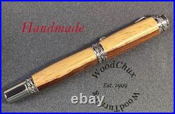 Handmade Exotic Extremely Rare Cocobolo Wood Rollerball Or Fountain Pen 1612a