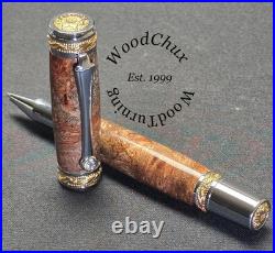 Handmade Exotic Extremely Rare Weru Burl Wood Rollerball Or Fountain Pen 1609a