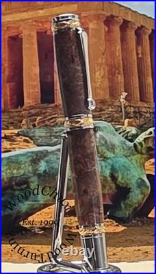 Handmade Exotic Extremely Rare Weru Burl Wood Rollerball Or Fountain Pen 1609a
