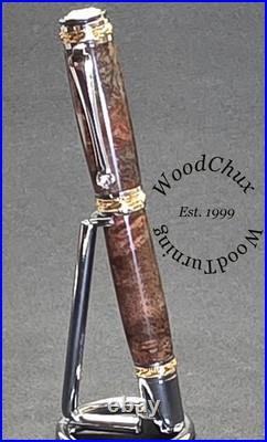 Handmade Exotic Extremely Rare Weru Burl Wood Rollerball Or Fountain Pen 1609a