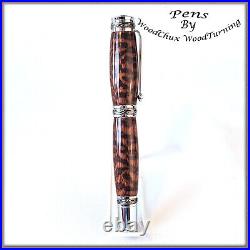 Handmade Exotic Rare Snakewood Rollerball Or Fountain Pen ART 1334