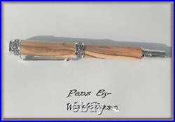 Handmade Rare Ambrosia Maple Wood Rollerball Or Fountain Pen SEE VIDEO 845