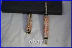 Handmade Tycoon Fountain Pen in Precious Metals with Golden Parts (RARE FIND)