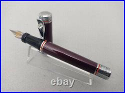 Harley Davidson Burgundy Fountain Pen Bi Colors Nib Rare In Pouch Excellent 90s
