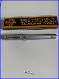 Harley Davidson Fountain Pen Steel Finish NIB Very Rare Collector's Item