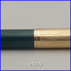 Inoxcrom 88 Dark Olive Green Gold Fountain Pen 14k F Nib Ballpoint Pen Set Rare