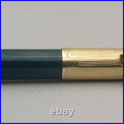 Inoxcrom 88 Dark Olive Green Gold Fountain Pen 14k F Nib Ballpoint Pen Set Rare