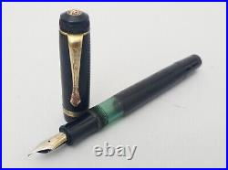 KAWECO Elite 185A Celluloid Piston Fountain Pen SS F Flex Nib Vintage 30s RARE
