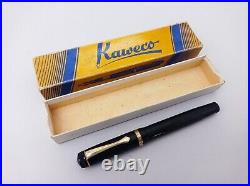 KAWECO Elite 185A Celluloid Piston Fountain Pen SS M Flex Nib Vintage 30s RARE