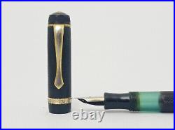 KAWECO Elite 185A Celluloid Piston Fountain Pen SS M Flex Nib Vintage 30s RARE