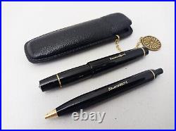 KAWECO Sport V16 Piston Fountain Pen 14k EF Nib & Ballpoint Pen Vintage 70s Rare