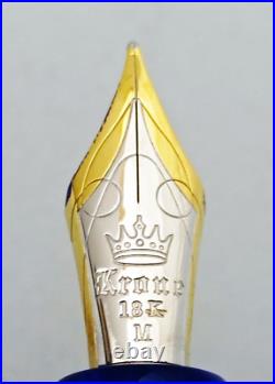Krone Continuum Atmosphere GT Fountain Pen 18k M Bi Color Nib VTG Excellent Rare