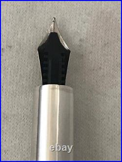 Krone Nailhead Solid Sterling Silver Fountain Pen, 18K M Nib-Mint & Rare