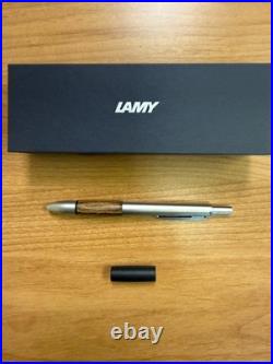 LAMY Accent L495 4-in-1 Multi Pen Tiger Wood Grip Silver Ultra Rare + Spare Grip