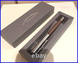 LANGE&SHONE Novelty Brown/Silver Cap type Ballpoint Pen(Blue ink) wz/Box Rare