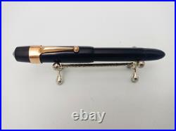 LOGOS Celluloid Piston Fountain Pen 14k Flex Nib Excellent Very Rare Vntage 50s