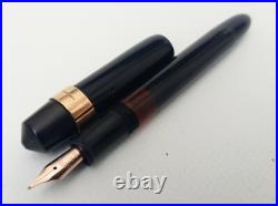 LOGOS Celluloid Piston Fountain Pen 14k Flex Nib Excellent Very Rare Vntage 50s