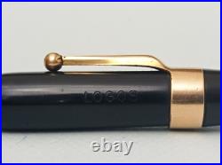 LOGOS Celluloid Piston Fountain Pen 14k Flex Nib Excellent Very Rare Vntage 50s