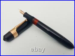 LOGOS Celluloid Piston Fountain Pen 14k Flex Nib Excellent Very Rare Vntage 50s