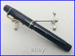 LUSCO LIMPID Hard Rubber Piston Fountain Pen SS Flex Nib Vintage Very RARE 1940s