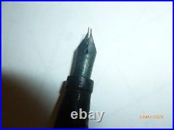 La Ritzie Antique Fountain Pen Vintage Pen 14k Gold Nib Celluloid Marbled RARE