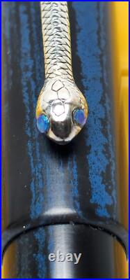 Laban Snake Indigo Ebonite Limited Edition 15/500 Rollerball Pen Rare