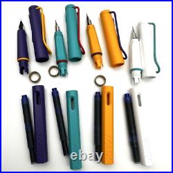 Lamy Safari Fountain Pen 4 colors set 2022 Limited F Japan 1 Used & 3 New Rare