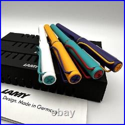 Lamy Safari Fountain Pen 4 colors set 2022 Limited F Japan 1 Used & 3 New Rare