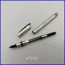 Lece Pen Collection Sterling Silver Fountain Pen SS F Nib VTG RARE Collectible